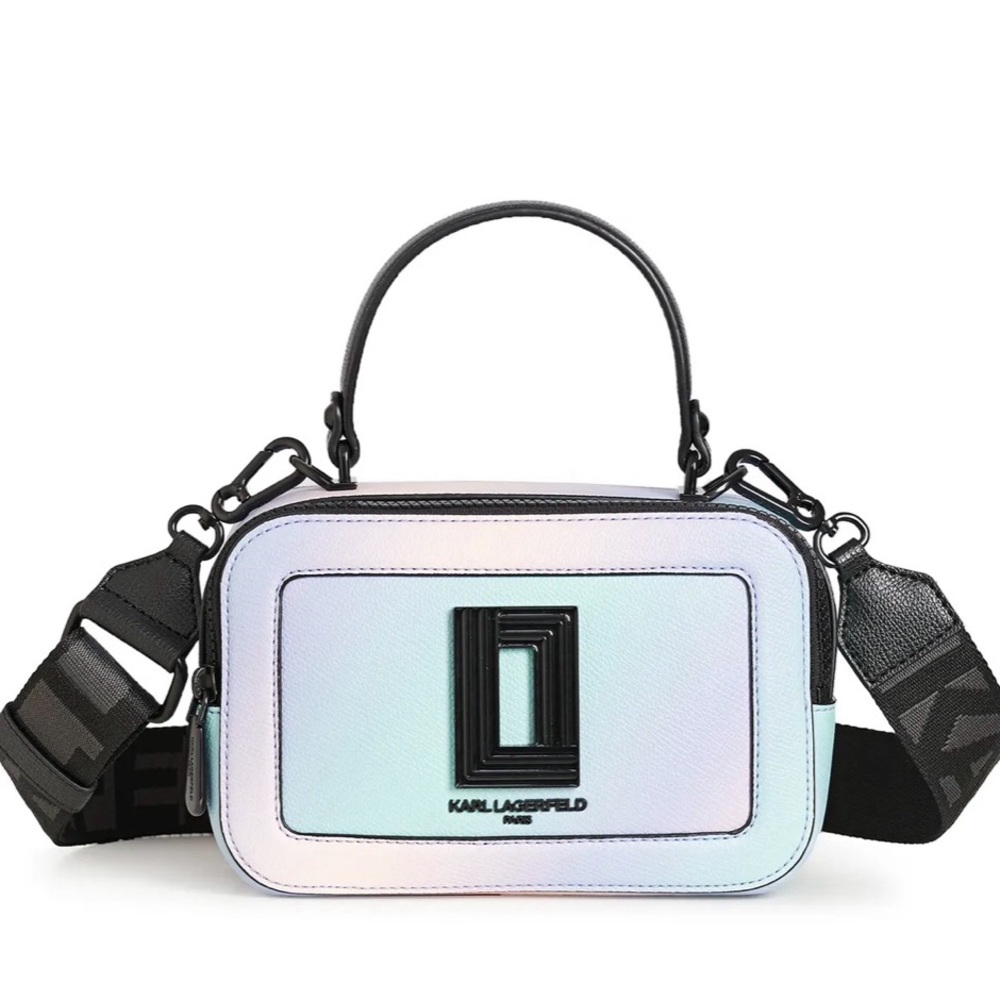 NWT Karl Lagerfeld Ombre Simone Crossbody Camara Bag, Guitar Strap and Dustbag - Picture 10 of 10